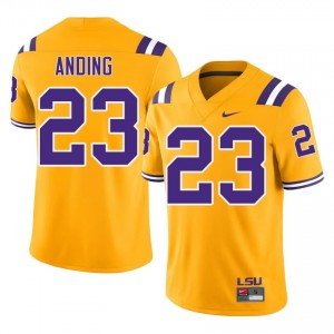 Aidan Anding #23 LSU Tigers Gold Men Mesh Jersey | Latest SEC Football Gear 6P2bac23