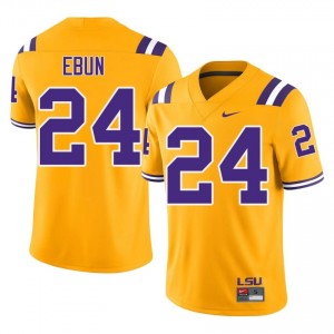 Joseph Ebun #24 Geaux Tigers Gold Men Sewn Jersey | Pro Cut University Football Merchandise 4bu75787