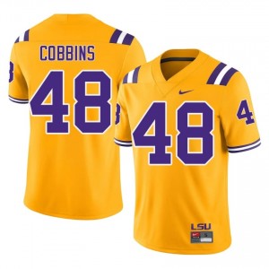 Kolaj Cobbins #48 LSU Gold Men Performance Jersey | Exclusive High School Football Uniform psT64c17