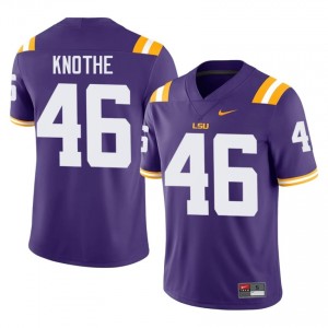 Seth Knothe #46 Fighting Tigers Purple Men Stitched Jersey | 2063 NCAA Football Edition 5a1mVo36