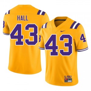 Silas Hall #43 Fighting Tigers Gold Men Stitched Jersey | High-Quality NCAA Football Apparel 86561259