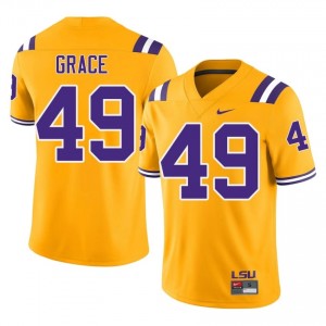 Theo Grace #49 Fighting Tigers Gold Men Lightweight Jersey | Pro-Grade NCAA Football Wear 7CFG8352