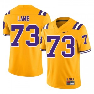 Adrian Lamb #73 Fighting Tigers Gold Men Stitched Jersey | Fresh NCAA Football Merch 15qF2j85
