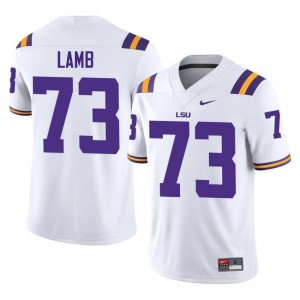 Adrian Lamb #73 LSU White Men Stitch Jersey | Officially Licensed High School Football Edition 02688783