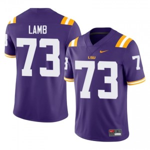 Adrian Lamb #73 Geaux Tigers Purple Men Sewn Jersey | Pro-Grade University Football Apparel p1388240