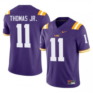 Brian Thomas Jr. #11 LSU Tigers Purple Men Embroidery Jersey | Authenticity College Football Edition 27288K36