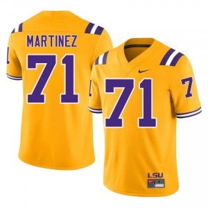 Brysten Martinez #71 LSU Gold Men Stitch Jersey | Limited High School Football Wear k61VsO55