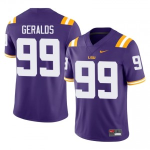 Deuce Geralds #99 Fighting Tigers Purple Men Lightweight Jersey | Timeless NCAA Football Edition dLk53i66