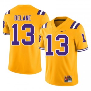 Faheem Delane #13 Fighting Tigers Gold Men Stitched Jersey | Limited NCAA Football Uniform 0864T829