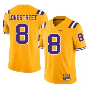 Husan Longstreet #8 LSU Gold Men Stitch Jersey | Iconic High School Football Uniform 41h11110