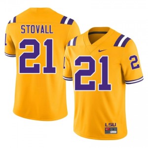 Jerry Stovall #21 LSU Tigers Gold Men Breathable Jersey | Replica College Football Gear 550YG223