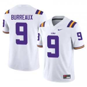 Joe Burrow Burreaux #9 LSU Tigers White Men Embroidery Jersey | Officially Licensed College Football Gear KR1ayY82