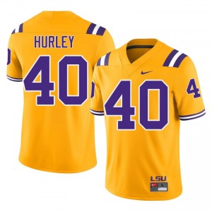 John Hurley #40 LSU Gold Men Performance Jersey | Rare High School Football Merchandise 0AfSj491