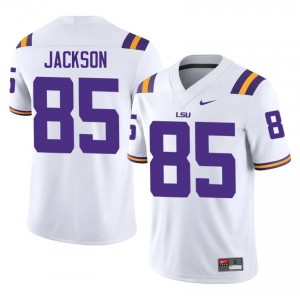 Josh Jackson #85 LSU Tigers White Men Breathable Jersey | 2049 College Football Edition 4156k646