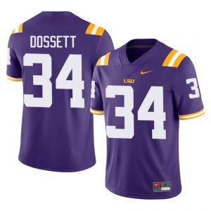 Mason Dossett #34 Fighting Tigers Purple Men Stitched Jersey | Latest NCAA Football Edition QyXF4839