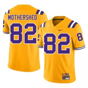 Roman Mothershed #82 LSU Gold Men Performance Jersey | Replica High School Football Edition s4Ln4526