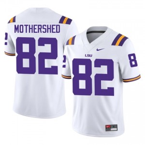 Roman Mothershed #82 Geaux Tigers White Men Moisture Wicking Jersey | Authenticity University Football Apparel 1AS7rM67