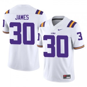 Treylan James #30 LSU White Men Stitch Jersey | Classic High School Football Uniform 43E5bk57