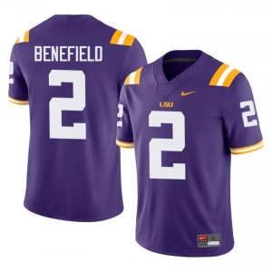 Ty Benefield #2 LSU Purple Men Stitch Jersey | Alumni High School Football Edition 3515Aj66