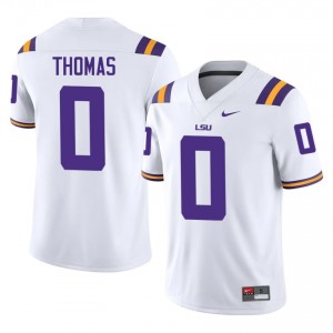 Zavion Thomas #0 Fighting Tigers White Men Stitched Jersey | Premium NCAA Football Uniform RPAx2094
