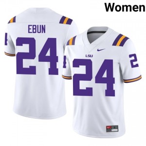 Joseph Ebun #24 LSU White Women Performance Jersey | Essential High School Football Uniform 5v68sj29
