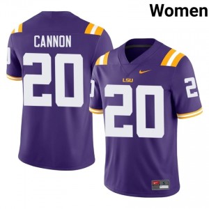 Billy Cannon #20 LSU Purple Women Stitch Jersey | Pro Cut High School Football Wear 71072j71
