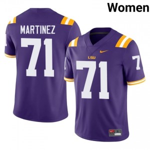 Brysten Martinez #71 LSU Purple Women Performance Jersey | Durable High School Football Uniform i6g5M764