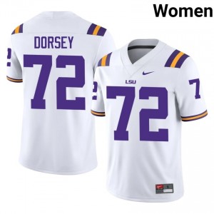 Glenn Dorsey #72 LSU White Women Performance Jersey | Genuine High School Football Gear gp4Aoi84