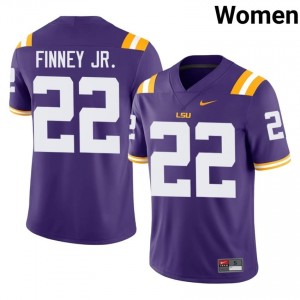 Havon Finney Jr. #22 Geaux Tigers Purple Women Sewn Jersey | Pro Cut University Football Merch 0X718Q59