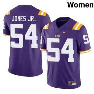 Ja'Mard Jones Jr. #54 LSU Tigers Purple Women Mesh Jersey | Limited SEC Football Uniform Pf8Sv066