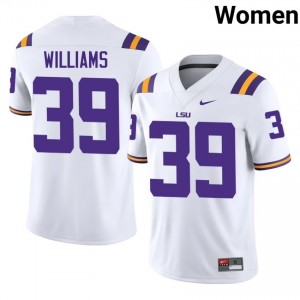 Lavonte Williams #39 LSU Tigers White Women Tackle Twill Jersey | Pro Cut SEC Football Gear eIT6Jb61