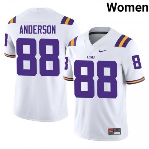 Richard Anderson #88 LSU Tigers White Women Mesh Jersey | Tailored SEC Football Wear EX664k74