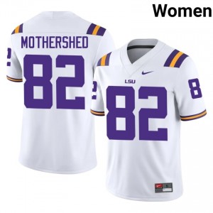 Roman Mothershed #82 Fighting Tigers White Women Stitched Jersey | Highly Sought?After NCAA Football Wear Y1U42l81