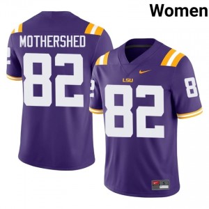 Roman Mothershed #82 LSU Purple Women Stitch Jersey | Popular High School Football Merchandise T764U056