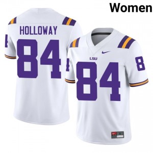 Tyree Holloway #84 LSU Tigers White Women Tackle Twill Jersey | Fresh SEC Football Apparel 4p80rN69