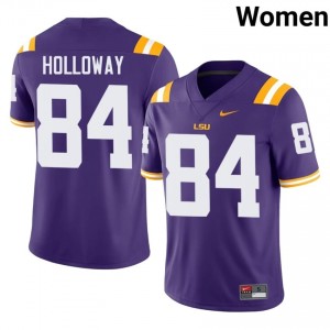 Tyree Holloway #84 LSU Tigers Purple Women Embroidery Jersey | Officially Licensed College Football Uniform O4X3N523