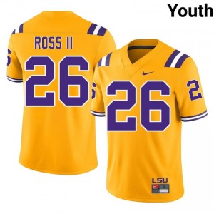 Charles Ross II #26 LSU Gold Youth Performance Jersey | Premium High School Football Apparel 43Tb4585