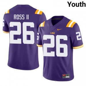 Charles Ross II #26 LSU Tigers Purple Youth Tackle Twill Jersey | Limited SEC Football Gear cH6pT878