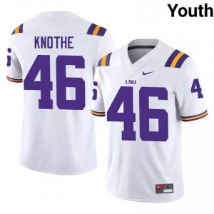 Seth Knothe #46 Fighting Tigers White Youth Lightweight Jersey | Highly Sought?After NCAA Football Merchandise SU358740