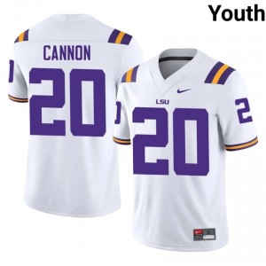 Billy Cannon #20 LSU Tigers White Youth Mesh Jersey | Durable SEC Football Merch m4380325