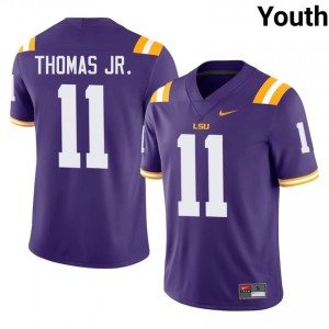 Brian Thomas Jr. #11 Fighting Tigers Purple Youth Lightweight Jersey | Latest NCAA Football Merch g2714T54