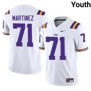 Brysten Martinez #71 LSU Tigers White Youth Tackle Twill Jersey | Essential SEC Football Wear jJY1q035