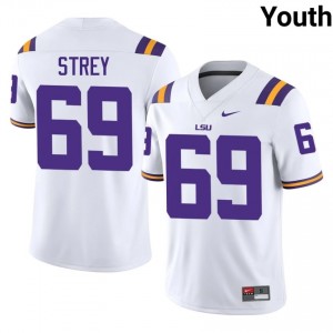 Darrin Strey #69 Fighting Tigers White Youth Stitched Jersey | Standout NCAA Football Edition 0p46xK60