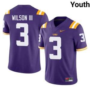 Eugene Wilson III #3 Fighting Tigers Purple Youth Lightweight Jersey | Pro Cut NCAA Football Gear n2pF5Y60