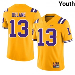 Faheem Delane #13 LSU Gold Youth Performance Jersey | Iconic High School Football Apparel 7jvWWi58