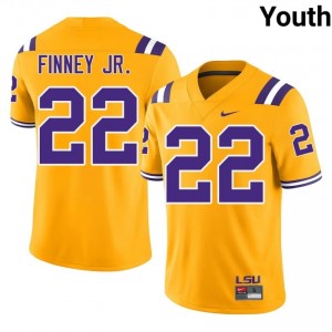 Havon Finney Jr. #22 LSU Tigers Gold Youth Mesh Jersey | Classic SEC Football Edition wH465c52