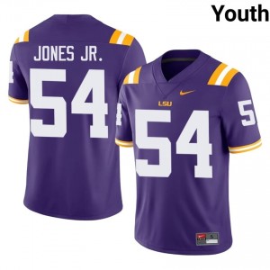 Ja'Mard Jones Jr. #54 LSU Purple Youth Performance Jersey | Pro Cut High School Football Merchandise 3666M755