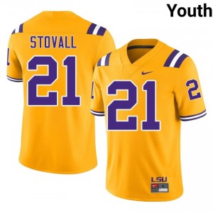 Jerry Stovall #21 Fighting Tigers Gold Youth Stitched Jersey | Rare NCAA Football Uniform 78V5T218