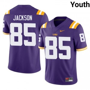Josh Jackson #85 LSU Purple Youth Stitch Jersey | Rare High School Football Edition lISlPT26