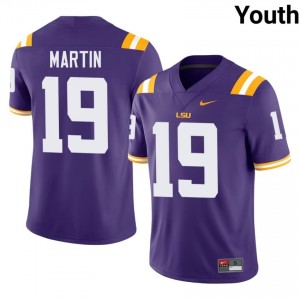 Kaden Martin #19 LSU Purple Youth Performance Jersey | Gameday High School Football Edition 5ain5897